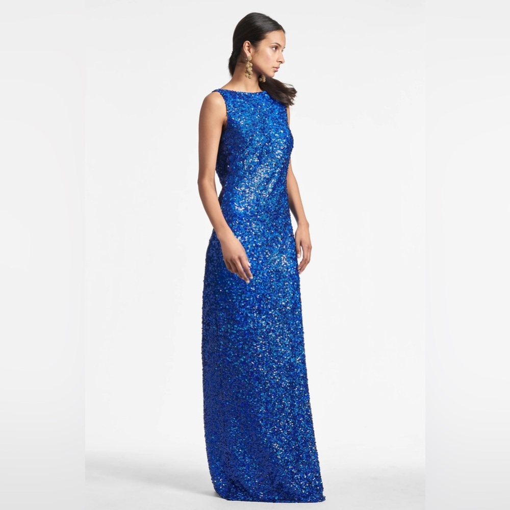 Sachin & Babi Mariah Open-Back Sequin Gown Size 0